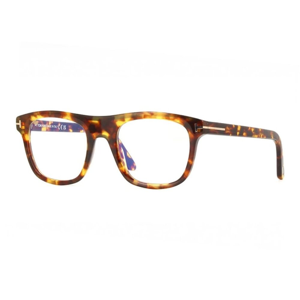 NEW TOM FORD EYEGLASSES HAVANA MEN SQUARE EYEWEAR